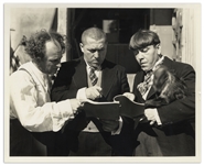 10" x 8" Glossy Photo of Moe, Curly & Larry From The 1930s -- Very Good Condition